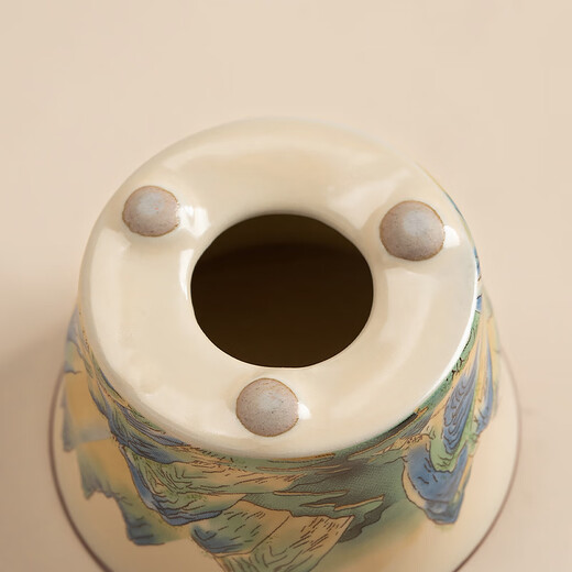 Zhengyang Ru Kiln tea leak tea artifact tea filter tea filter creative ceramic tea partition isolation tea filter tea set accessories Ru Kiln (Jinxiu Shanhe) tea leak set