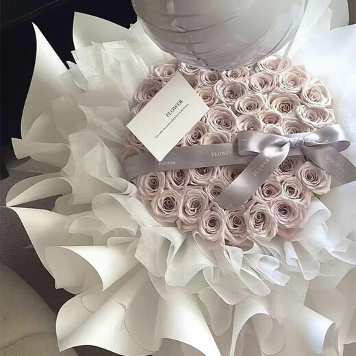 Everlasting flower rose bouquet doll hug bucket for girlfriend and best friend simulated soap flower birthday gift Sweet core cloud 33 hug bucket + balloons