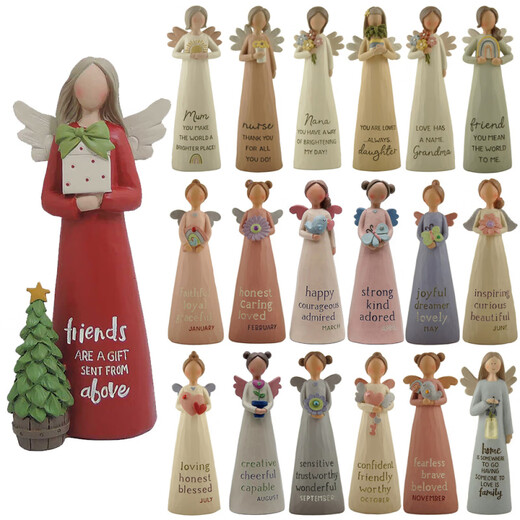 Jedes Stück hat eine besondere Bedeutung, rein handgefertigte Charaktere süße Angel Desktop Ornamente Home Dekoration Geburtstag Geschenk Lotus Farbe 13586