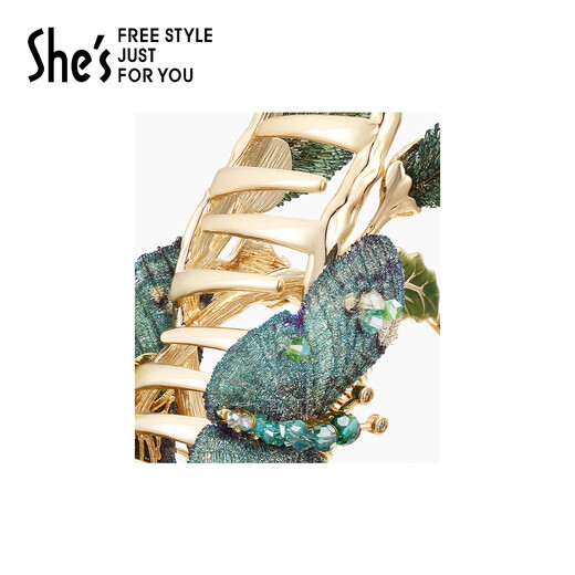 She s Qianzi colorful butterfly dream embroidered butterfly clip back of the head shark hair clip birthday gift for girlfriend