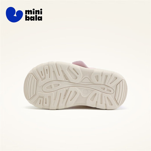 Minibala (minibala) children's shoes, children's toddler shoes, autumn new baby soft-soled anti-kick cushioning casual shoes for boys and girls, pink, size 25, suitable for feet length 15.5-16.0cm