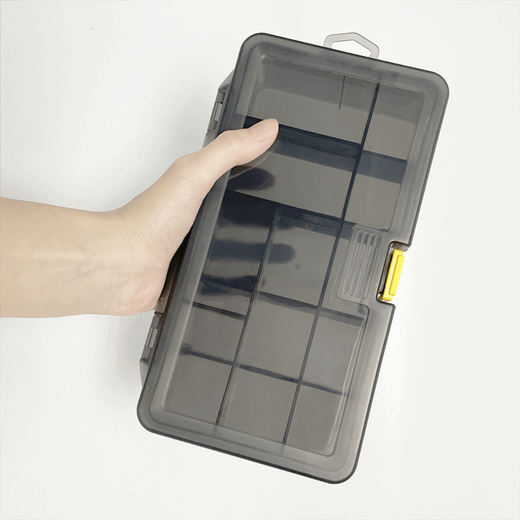 Xiangyue Lure Box Double-layered False Bait Soft Bait Box Fishing Gear Multifunctional Storage Box Fishing Accessories Sea Fishing Tool Box Plastic Box Double-sided Lure Box (Gun Color)