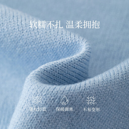 Inman (Inman) Estilo de fragancia Pequeño chaqueta de cárdigan de punto sólido para mujeres 2025 Autumn Sweater informal suelto suelto simple y versátil Blue Blue XL