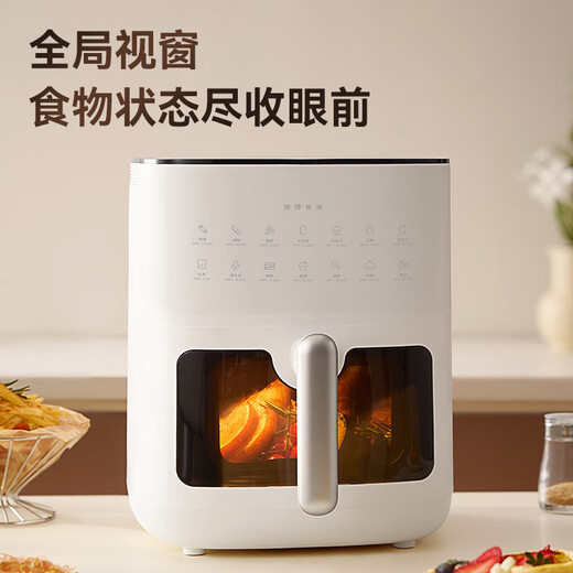 New model made by Jingdong, upper and lower dual heat sources, air fryer with large visual window, multi-functional electronic touch, practical for home use 6.5L large capacity metal cavity AF-6004MT-3C