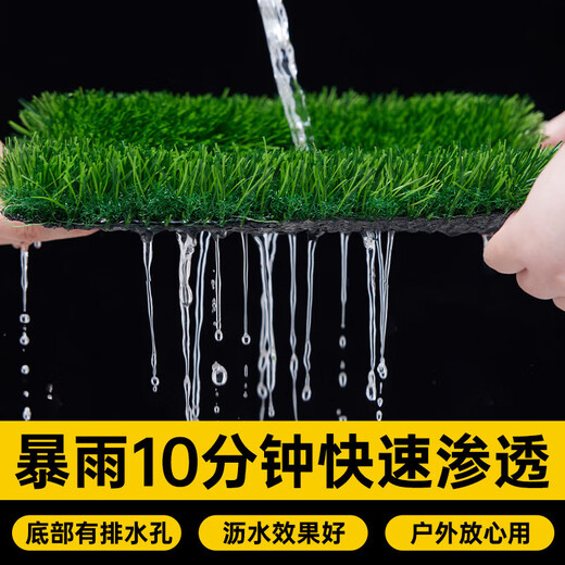 Qingya simulated lawn carpet, fake turf bedding, plastic outdoor artificial court, artificial fence, kindergarten green floor mat, 2 cm, newly upgraded 11-pin encryption, high-quality B-grade model (2 meters wide and 25 meters long) 50 square meters