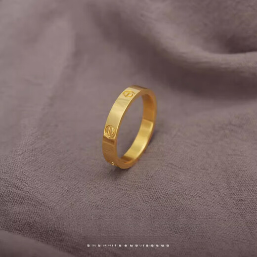Fat Donglai's same style 18k gold rose gold ring 18K gold women's light luxury style men's ring couple ring ring light luxury Chenxiao ring (No. 8)