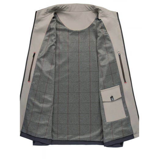 Lilanz 2025 New Lilang Autumn Jacket Men's Stand Collar Business Middle-aged Men's Executive Casual Jacket Dad's Top Navy Blue L 175/92