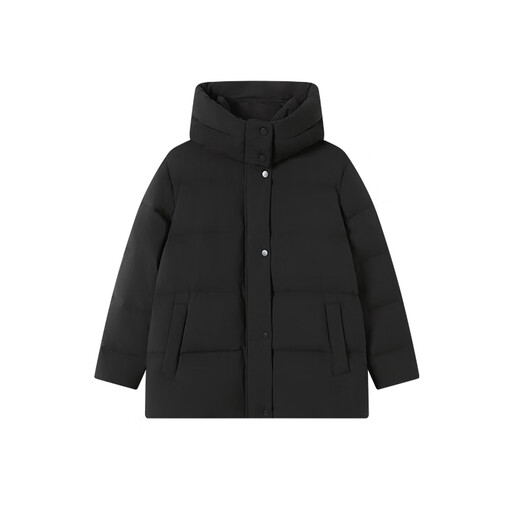 Jing Tokyo Made Down Jacket Women's 90 Duck Down Puff Short Fashionable Versatile 25 Winter New Thick Jacket Black M