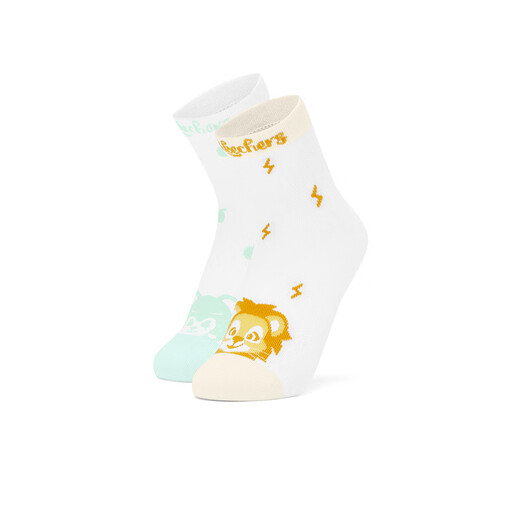 Skechers children's unisex socks short socks L225K044 Pleasant Sea/Pure White L