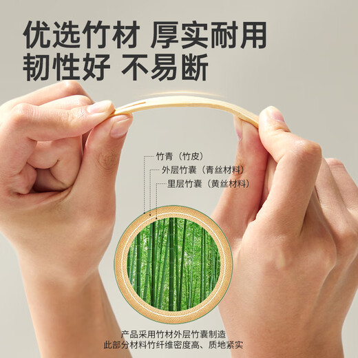 Cui Dahuang disposable fruit fork 200 pieces household large canned bamboo skewers thickened snack natural bamboo fork cake sushi skewers