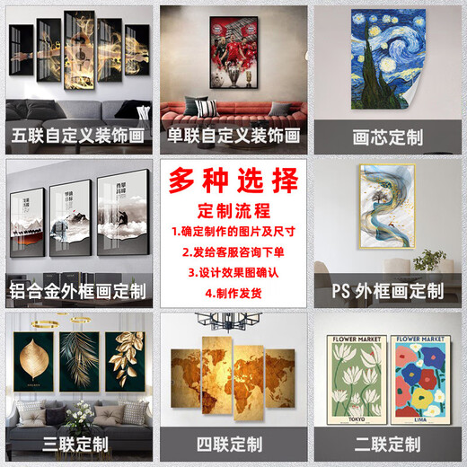 Shantou Lincun custom-made hanging paintings, custom-made decorative paintings, custom-made frameless paintings, wedding photos, large-size oil paintings, custom-made pictures, independent custom-made sizes, custom-made frames