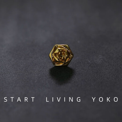 Ye Yu retro metal rose flower decorated button shirt button shirt sweater cardigan small button pearl cufflinks six-sided rose bronze 1 piece