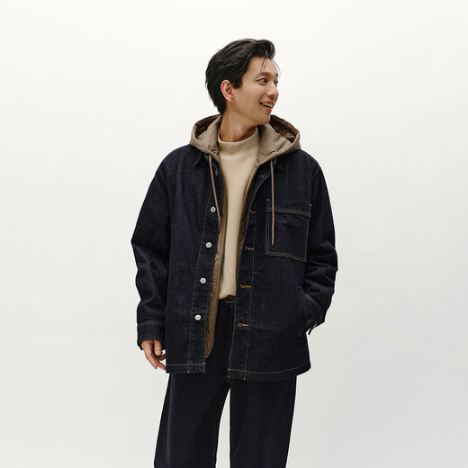 Semir cotton coat men's winter waterproof thin one-piece three-wear two-piece oversize denim jacket 103724112102