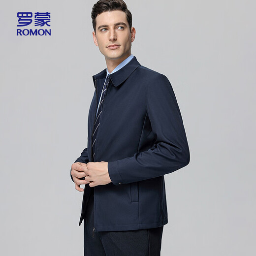 ROMON lapel jacket men's autumn middle-aged and elderly cadre jacket business casual dad jacket JK001
