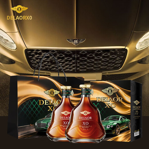 岱豪法国进口洋酒老爷车铂影领主XO白兰地正品40%烈酒调酒基酒礼盒装 【岱豪老爷车】 1000mL 2瓶