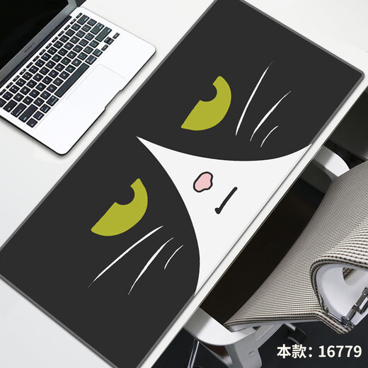 Ruqinlian Простая и милая кошачья мышиная накладка Super Margent Permonized Highle Worker E-Sports Computer Desk Pad Pad Резиновая накладка Клавиатура Гладкая загущенная шлюзовая кромка для запястья может быть настроена 16783 [Вкусный и гладкий утолщенный край замка] Длина шириной 800 мм. Ширина 300 ммх 4 мм.