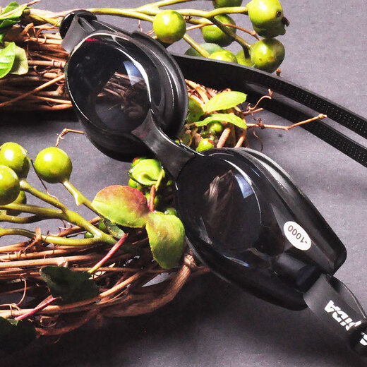 Xiaomijiao swimming goggles, myopia swimming goggles, anti-fog goggles, height 1100-1000 degrees, left and right, black 500 degrees