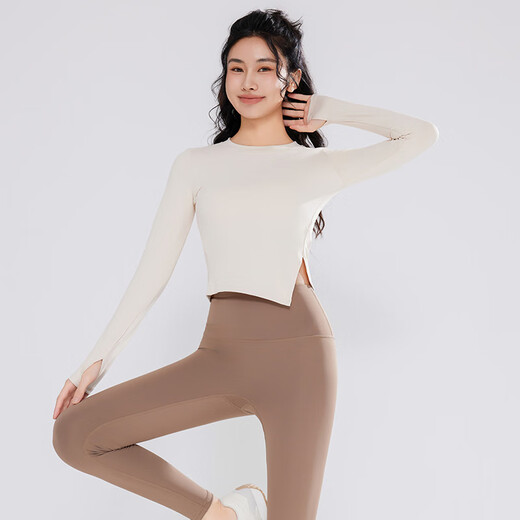 Victoria Traveler Sports Suit Women's Yoga Wear Autumn and Winter Running Fitness Wear Professional Pilates Training Two-piece Set White L