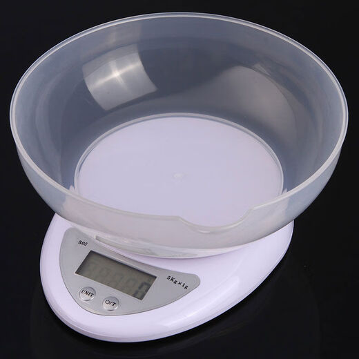 Weiheng Precision Electronic Platform Scale 5kg Home Kitchen Baking Scale Food Weighing Medicinal Material Weighing Small Gram Scale White 5kg-1g