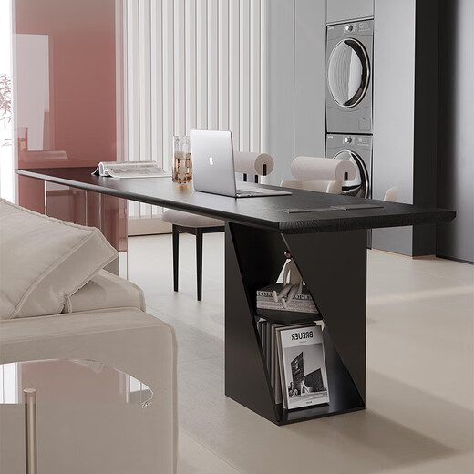 Oscarden horizontal hall sofa behind the long table with sockets for home use in the living room large long table Italian minimalist solid wood desk sparse shadow style-size-color customized photo shoot