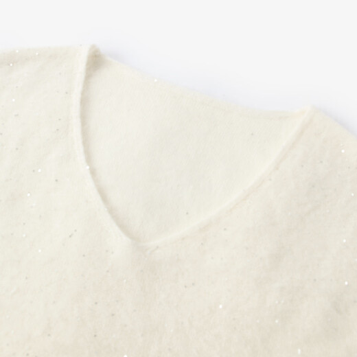 Mai Meng MM Mai Meng sequined lazy brushed sweater sweater top 25 winter new style 5GC935061X V-neck-white 5GC935071X M (150Jin Jin is equal to less than 0.5 kg)
