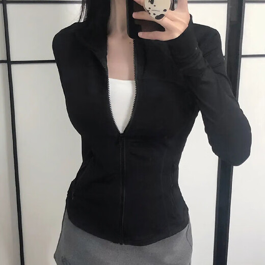 LULU Flagship Store Waist Tight Fitness Clothes Women's Slimming Stretch Yoga Clothes Running Sports Pilates Training Cycling Clothes Black L