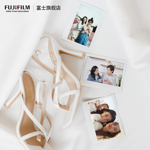 Fuji (FUJIFILM) instax instant camera 5-inch wide format photo paper film W300 wide400 Link wide photo paper set including 20 white edges + refrigerator magnet + frame sticker + storage box official standard