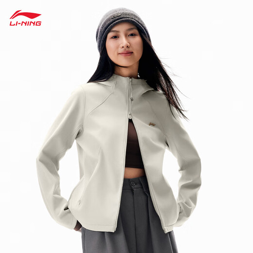 Li ning ajoute le ventre de vent de sport à l'eau chaude en velours pour les femmes 2025 veste de sport de mode automne et hiver afdve78
