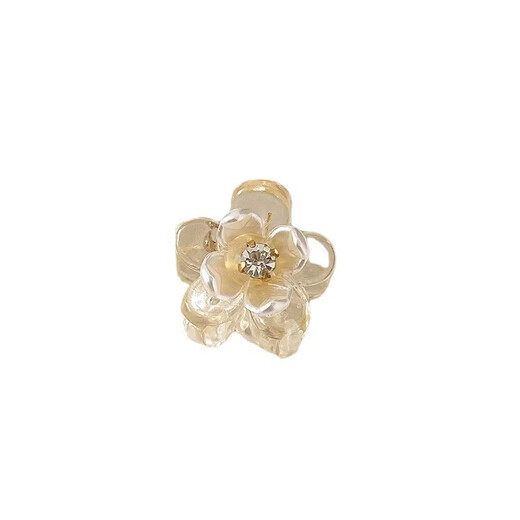 Cute rhinestone flower hairpins, sweet bangs, small forehead grabbers, side clips, hair accessories, hairpins, small clips, headdress 5# black/1 piece