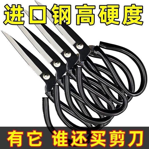 Ye Yu Stainless Steel Scissors Household Kitchen Knife King Multifunctional Tailor Scissors Black Pointed Paper Cutting Large Model 3cm German High Carbon Steel Not Sharp Extremely Durable Sharp (1 Pack - Extremely Sharp) Can Cut