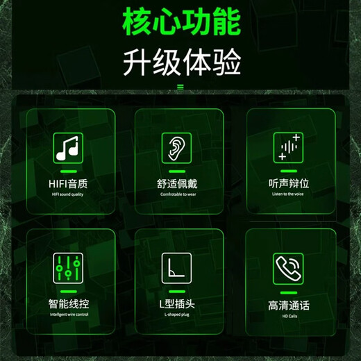 YOMO gaming headset wired computer e-sports in-ear flat mouth eating chicken microphone two-in-one notebook Type-C dedicated csgo Peace Elite listening and speaking position GE02