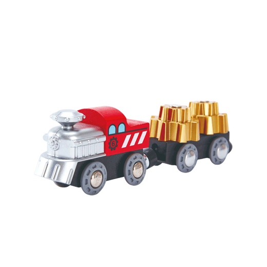 Hape火车头玩具 儿童轨道小火车男女小孩宝宝礼物 商家仓 E3751 勘探转轮火车