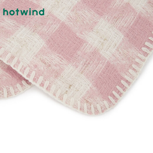 Hot Air 2025 hiver nouveau Scarf de paillettes à carreaux pour femmes 14 rose F