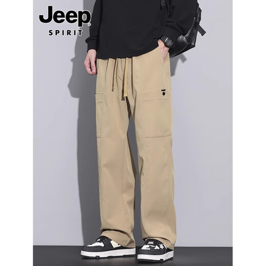 Jeep Spirit Jeep Funcional Funcional Working Pants Fall New Straight Paracaoper Sports All-Match Casual Castain Men 9856 Military Green XL [121-140Jin [Jin iguala 0.5 kg]]]