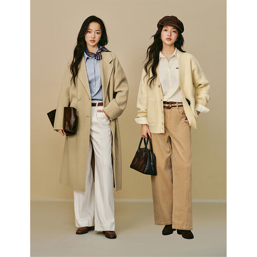 INMAN 2025 autumn and winter new women's clothing | Mirei series cute embroidered brushed cotton shirt long-sleeved shirt off-white S