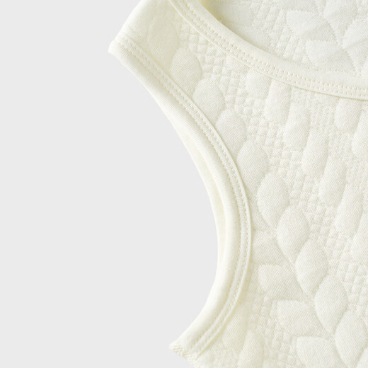 Tongtai (TONGTAI) baby vest autumn and winter pure cotton warm baby clothes vest vest vest vest going out top off-white 100cm