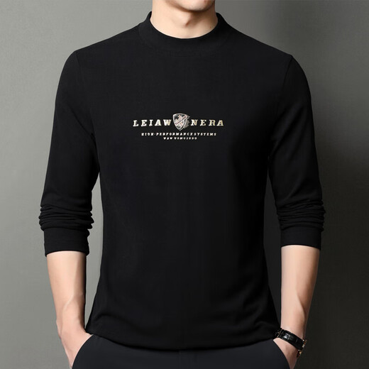 SeptWolves Camiseta de manga larga Half Turtleneck Spring y Autumn Velvet Aguel Velvet Camiseta de camiseta estampada de base de terciopelo de doble cara Men 6218 Gray 3xl 185/125/56