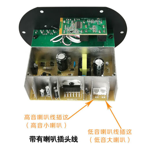 High-power subwoofer motherboard speaker accessories built-in Bluetooth amplifier board microphone wired microphone audio circuit board 12V220V amplifier board
