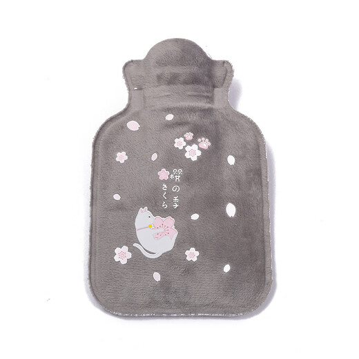 Winter plush water-filled hot water bottle cartoon mini velvet hot water bottle student dormitory portable water-filled hand warmer Random priority delivery - small size 17*11cm