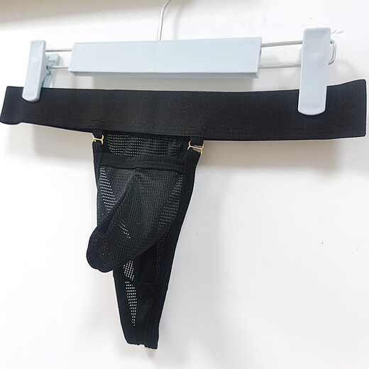 BUFFNY men's underwear high-cut breathable fine mesh thong U-convex comfortable mesh sexy T-pants white 2XL