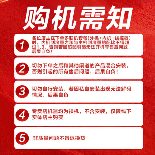 Gree central air conditioner Lingzhi PRO series multi-split GMV-EH5WL/B 5 HP one to four