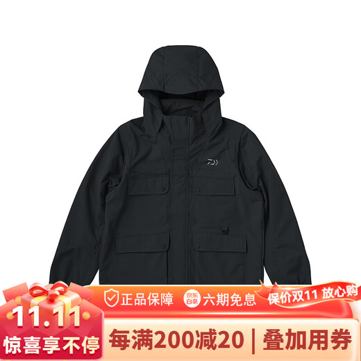 DAIWA 25 spring and summer DJ-2725 detachable fishing jacket trousers work vest shorts single piece - jacket black XL