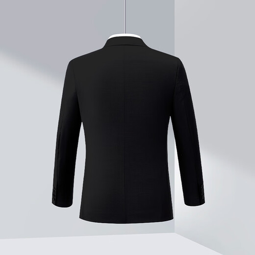 Shanghai Haoyu all-wool suit suit men's slim-fitting business formal wear black high-end groom's wedding dress groomsmen's suit black including pure cotton shirt striped tie default delivery SF Express next day delivery XL (175)