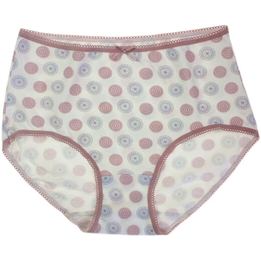 Die Anfen 4 price Die Anfen 13596 elastic cotton print comfortable medium and high waist lace cotton breathable women's boxer underwear _color can be noted random 3 color matching 4 L _160 suitable for weight 100-115