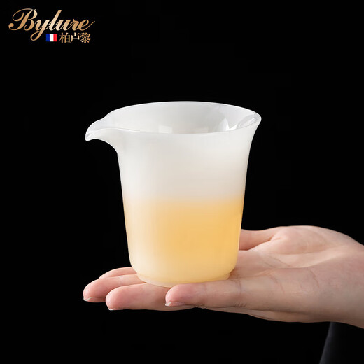 Jiaqi brand mutton fat jade raw jade tea leak ice seed jade porcelain tea filter Dehua white porcelain ceramic male cup raw jade filter set
