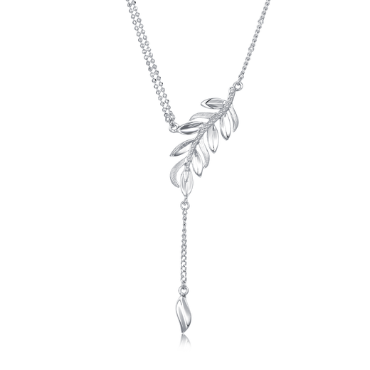 Zhaoliang fashion platinum necklace PT950 platinum wheat ear clavicle chain pendant Chinese Valentine's Day gift for girlfriend 6.86 g