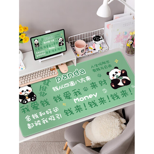 Original creative text mouse pad super large girl computer office home cartoon cute dormitory home custom table pad 14110 persimmon bear 800x400mm x 3mm