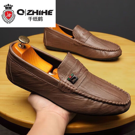 Бумажный кран (Q Zhihe) Doudou Shoes для мужской осени новой мужской обувь корейская версия универсальной мужской повседневной кожа