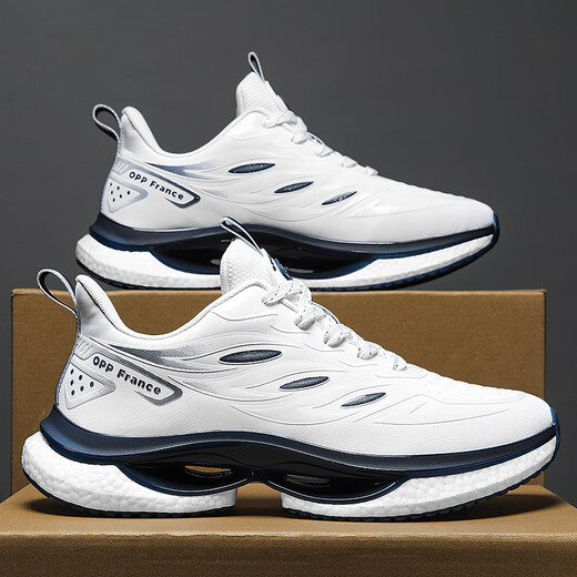 Drei-April-Tiger-Turnschuhe für Herren Sommer Big Children's Ultra Light Schock absorbieren Laufschuhe Studentin Teenager Trendy 9888 Hellblau (Mesh Knöpfe) 37