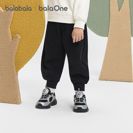 Bala Bala One baby trousers plus velvet scimitar pants for boys and girls 2025 winter banana pants 208425108206